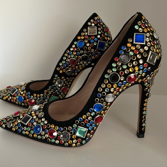 Authentic MIU MIU Crystal Jeweled Embellished Heels - Picture 13 of 15
